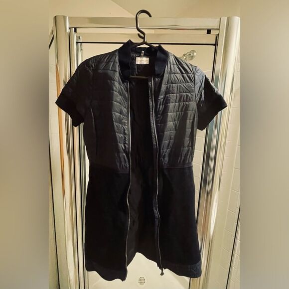 Moncler Puffer Dress - Wool Mini Dress - Size: XXS - Blue - Y2k Mini Skirt - Picture 1 of 5